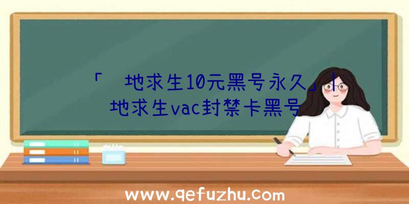 「绝地求生10元黑号永久」|绝地求生vac封禁卡黑号